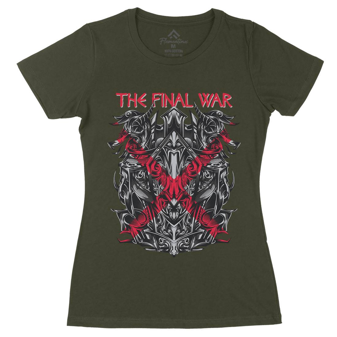 Final War Womens Organic Crew Neck T-Shirt Warriors D853