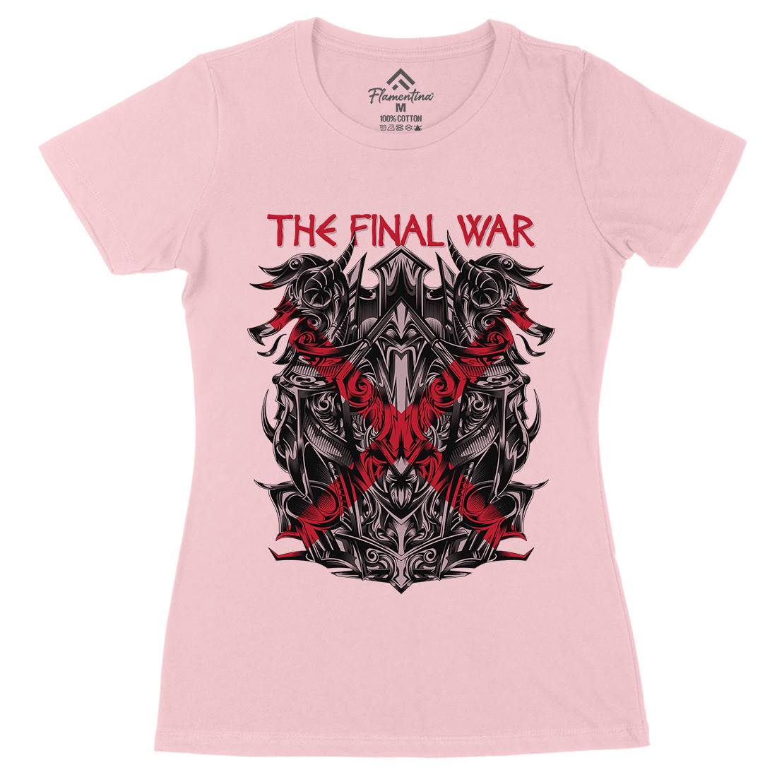 Final War Womens Organic Crew Neck T-Shirt Warriors D853