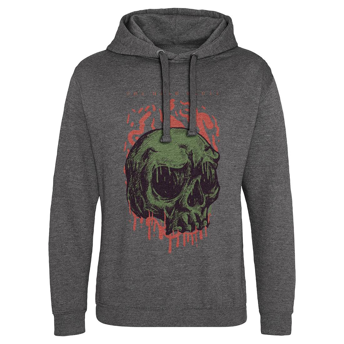 Head Skull Mens Hoodie Without Pocket Horror D854