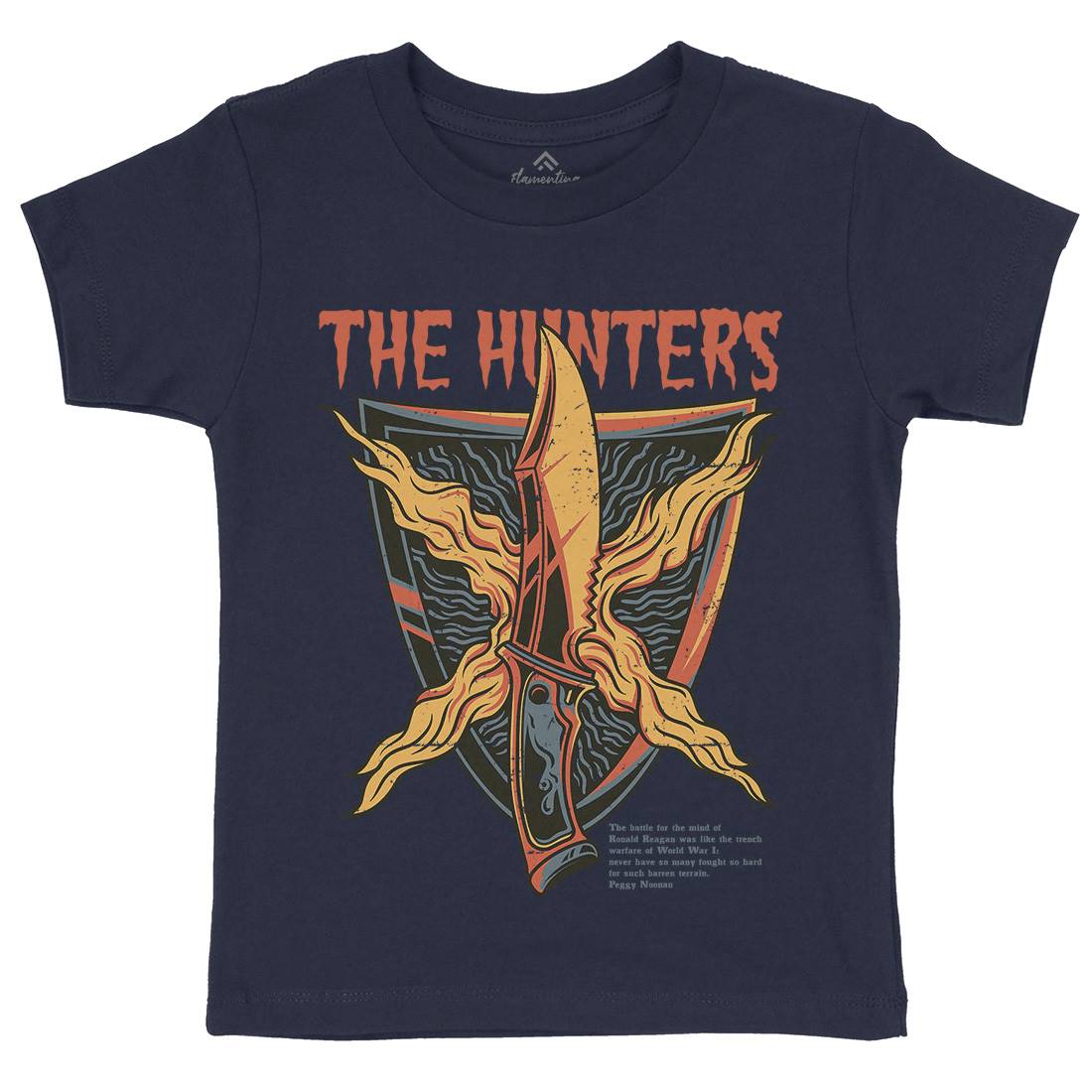 Hunter Kids Organic Crew Neck T-Shirt Army D855