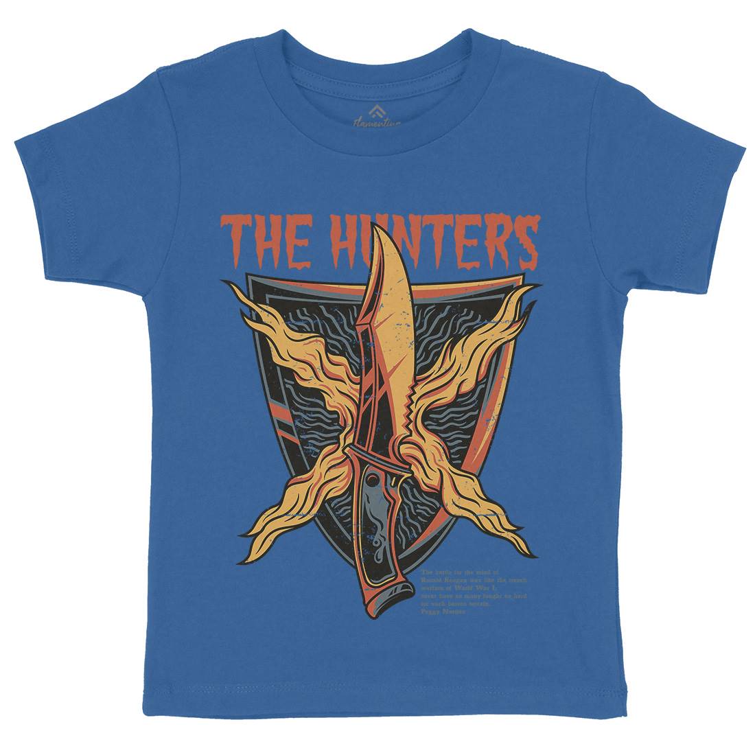 Hunter Kids Crew Neck T-Shirt Army D855