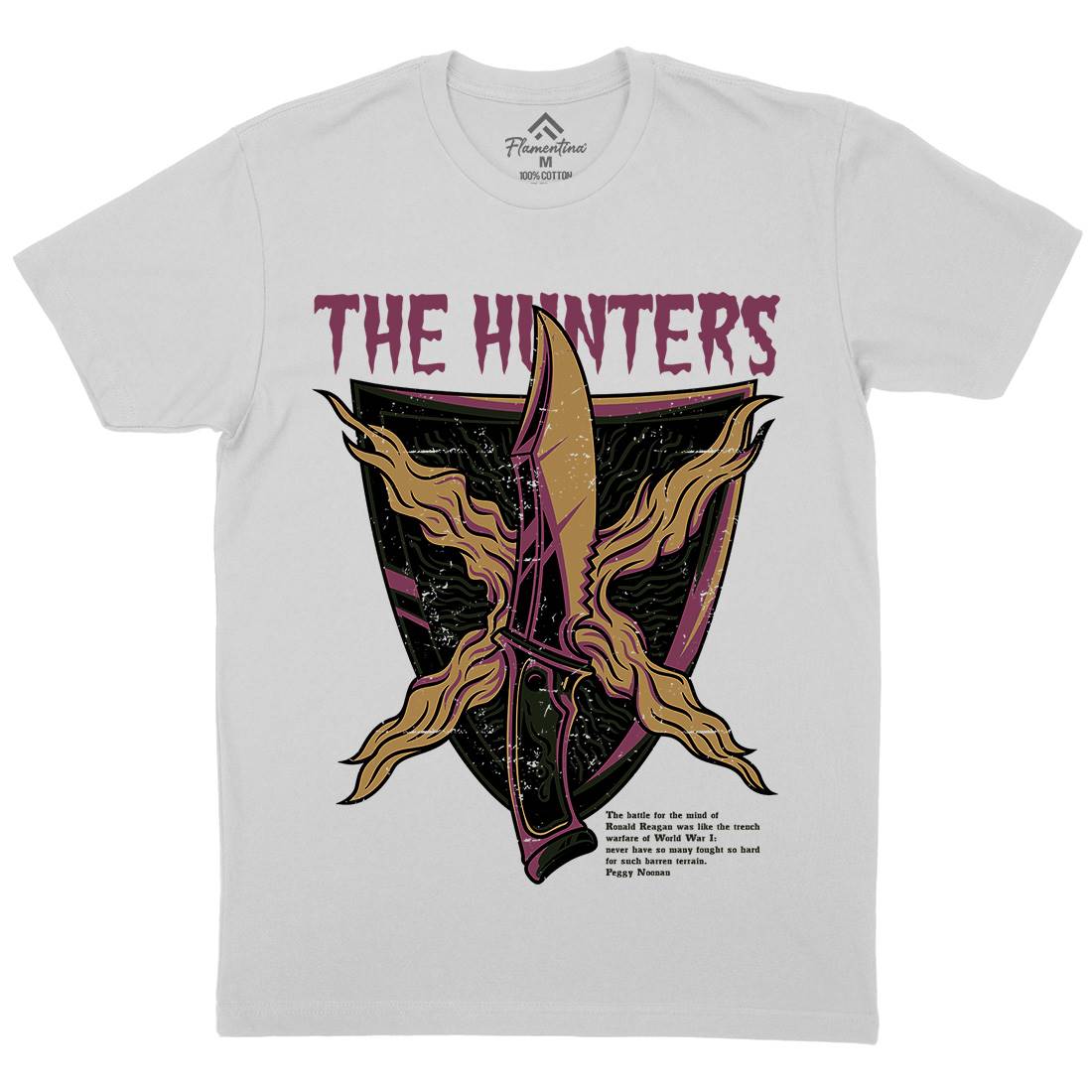 Hunter Mens Crew Neck T-Shirt Army D855