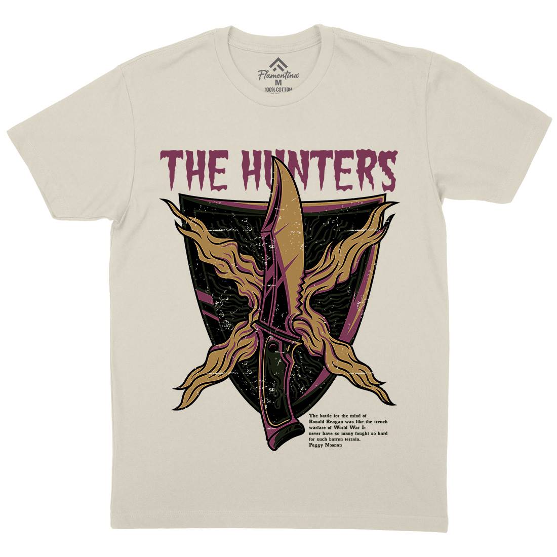 Hunter Mens Organic Crew Neck T-Shirt Army D855