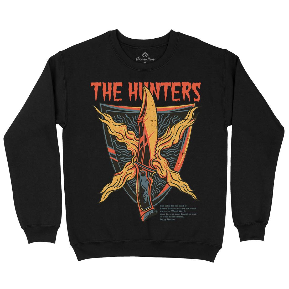 Hunter Kids Crew Neck Sweatshirt Army D855