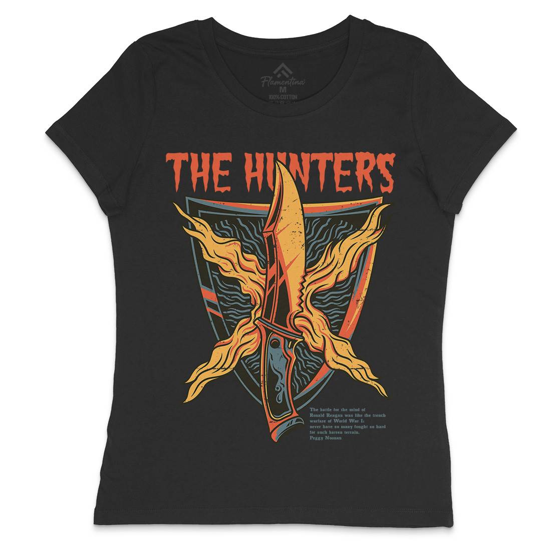 Hunter Womens Crew Neck T-Shirt Army D855