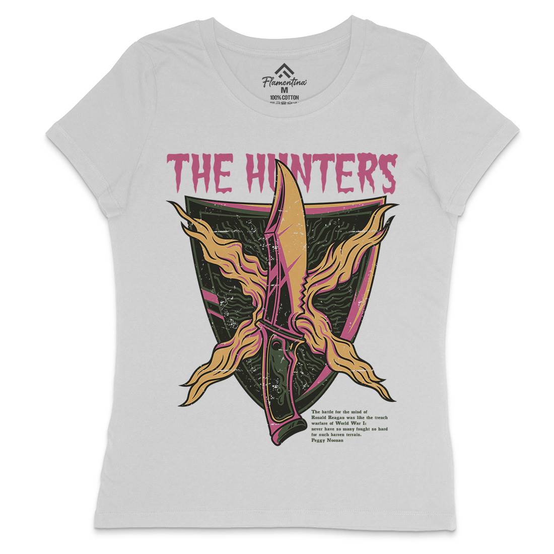 Hunter Womens Crew Neck T-Shirt Army D855