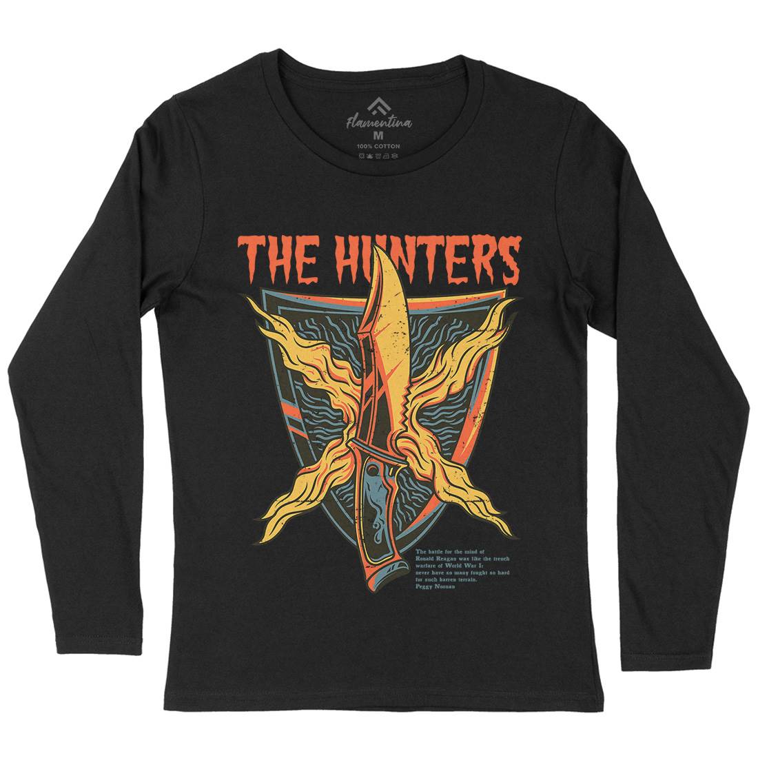 Hunter Womens Long Sleeve T-Shirt Army D855
