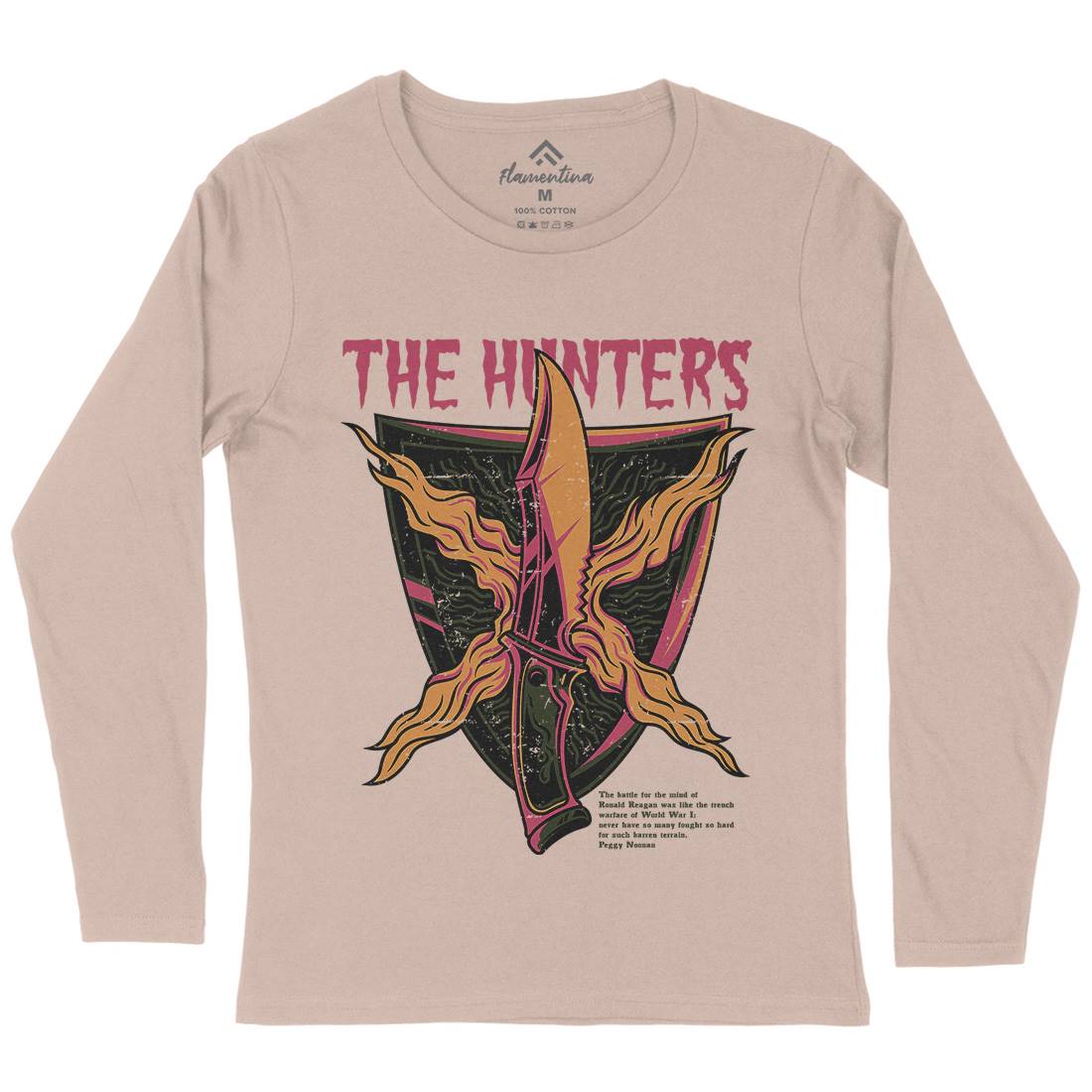 Hunter Womens Long Sleeve T-Shirt Army D855
