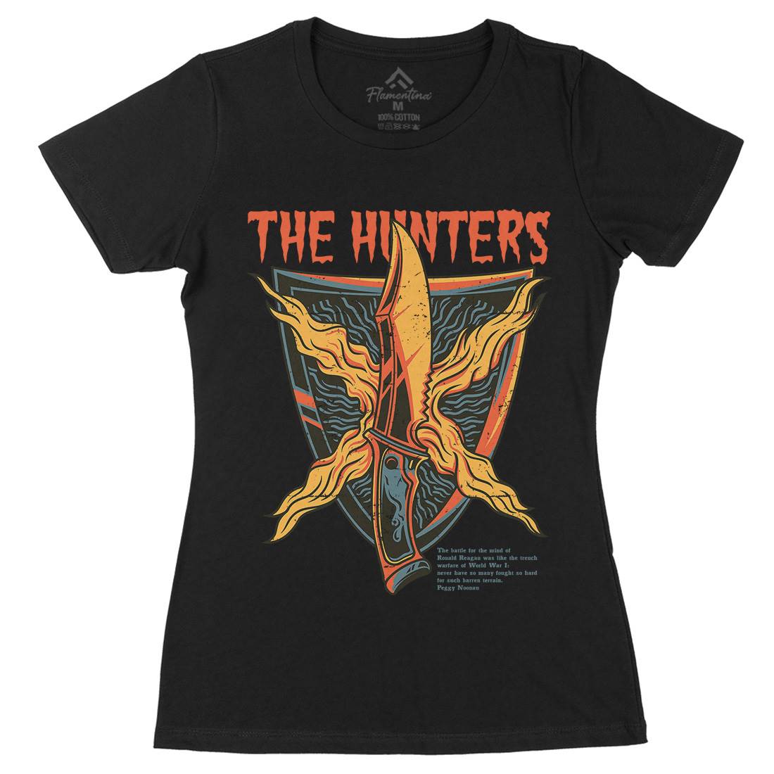 Hunter Womens Organic Crew Neck T-Shirt Army D855