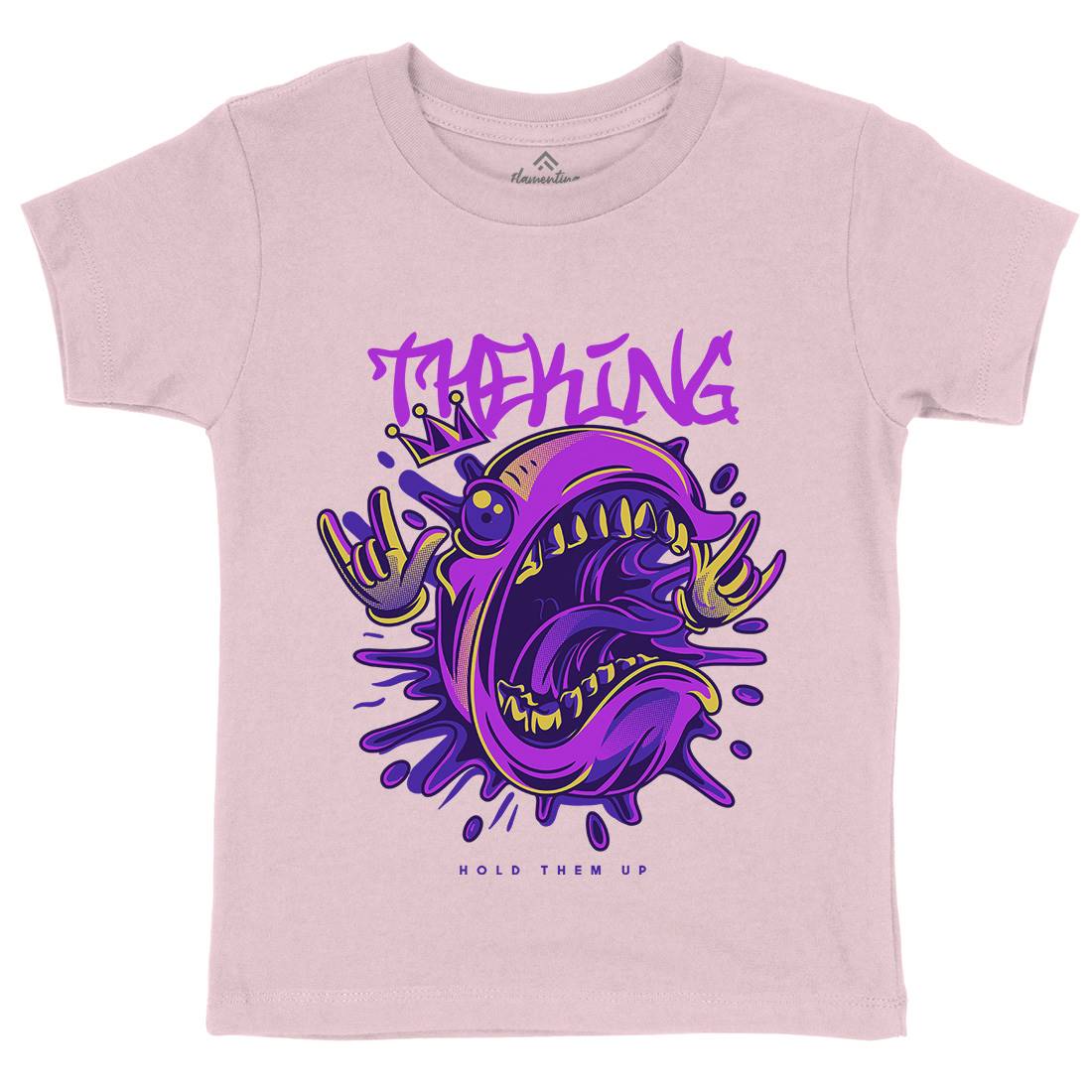 King Monster Kids Crew Neck T-Shirt Horror D856