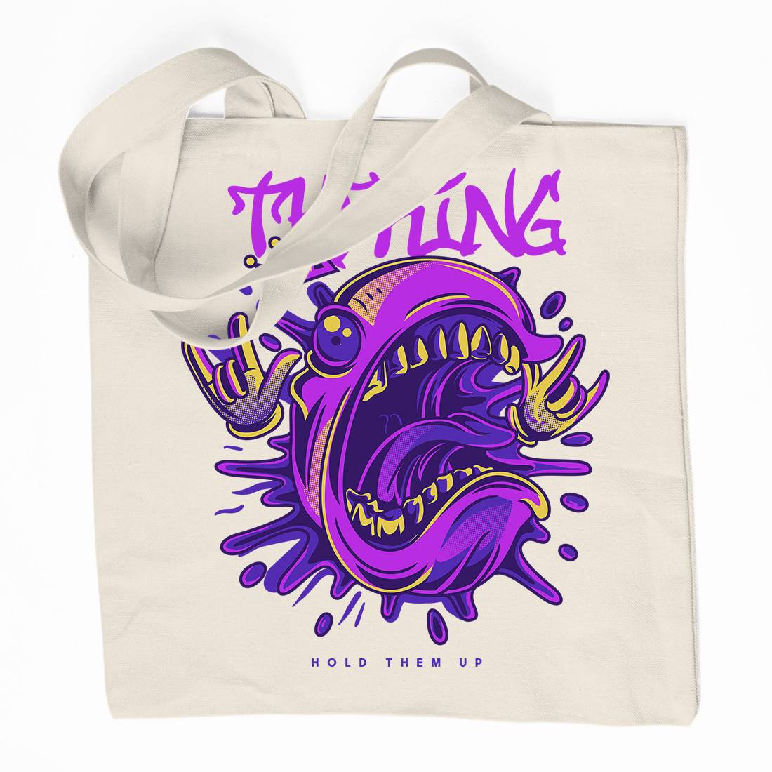 King Monster Organic Premium Cotton Tote Bag Horror D856