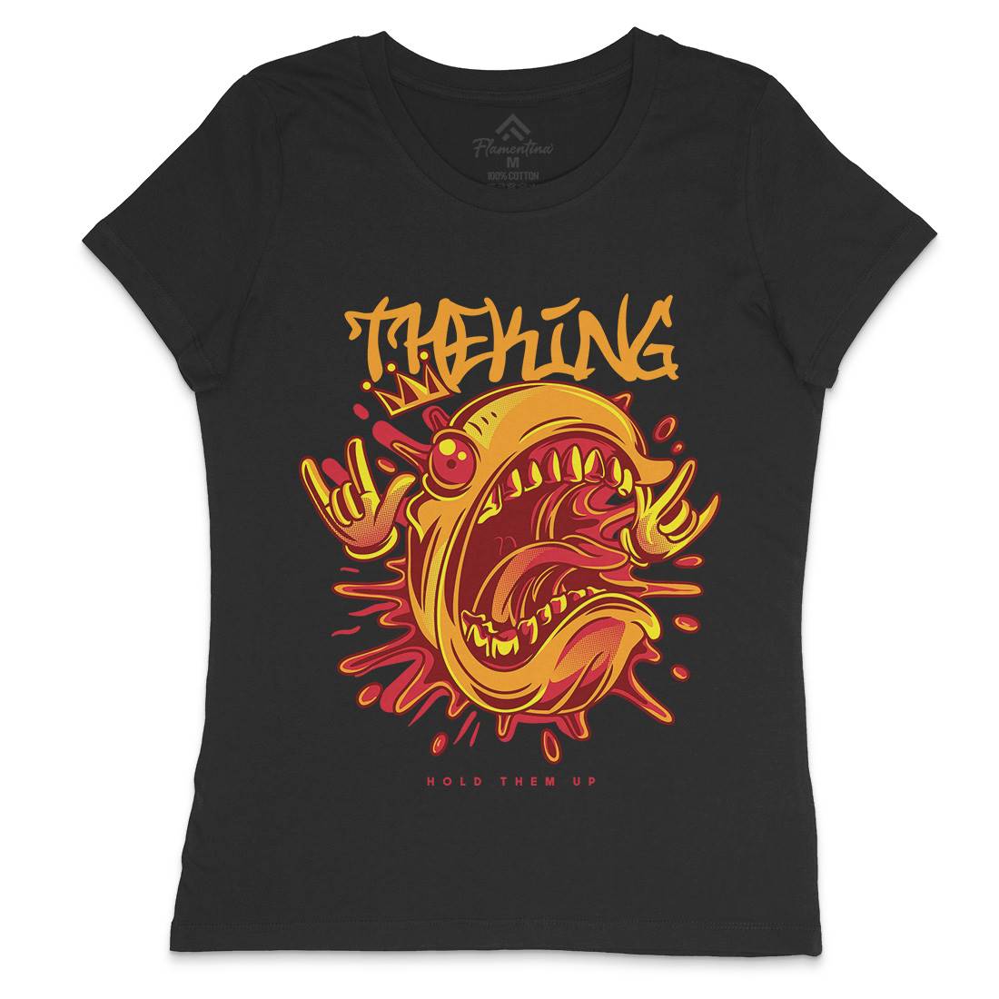 King Monster Womens Crew Neck T-Shirt Horror D856