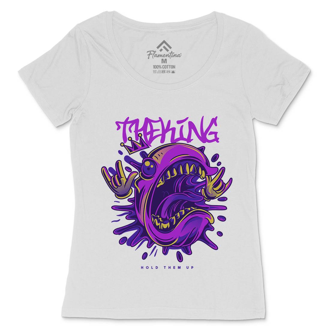 King Monster Womens Scoop Neck T-Shirt Horror D856