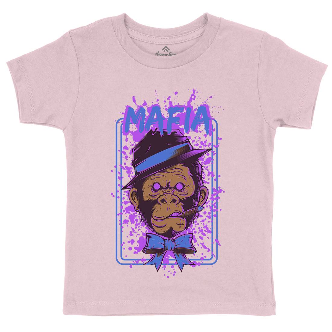 Mafia Ape Kids Organic Crew Neck T-Shirt Animals D857