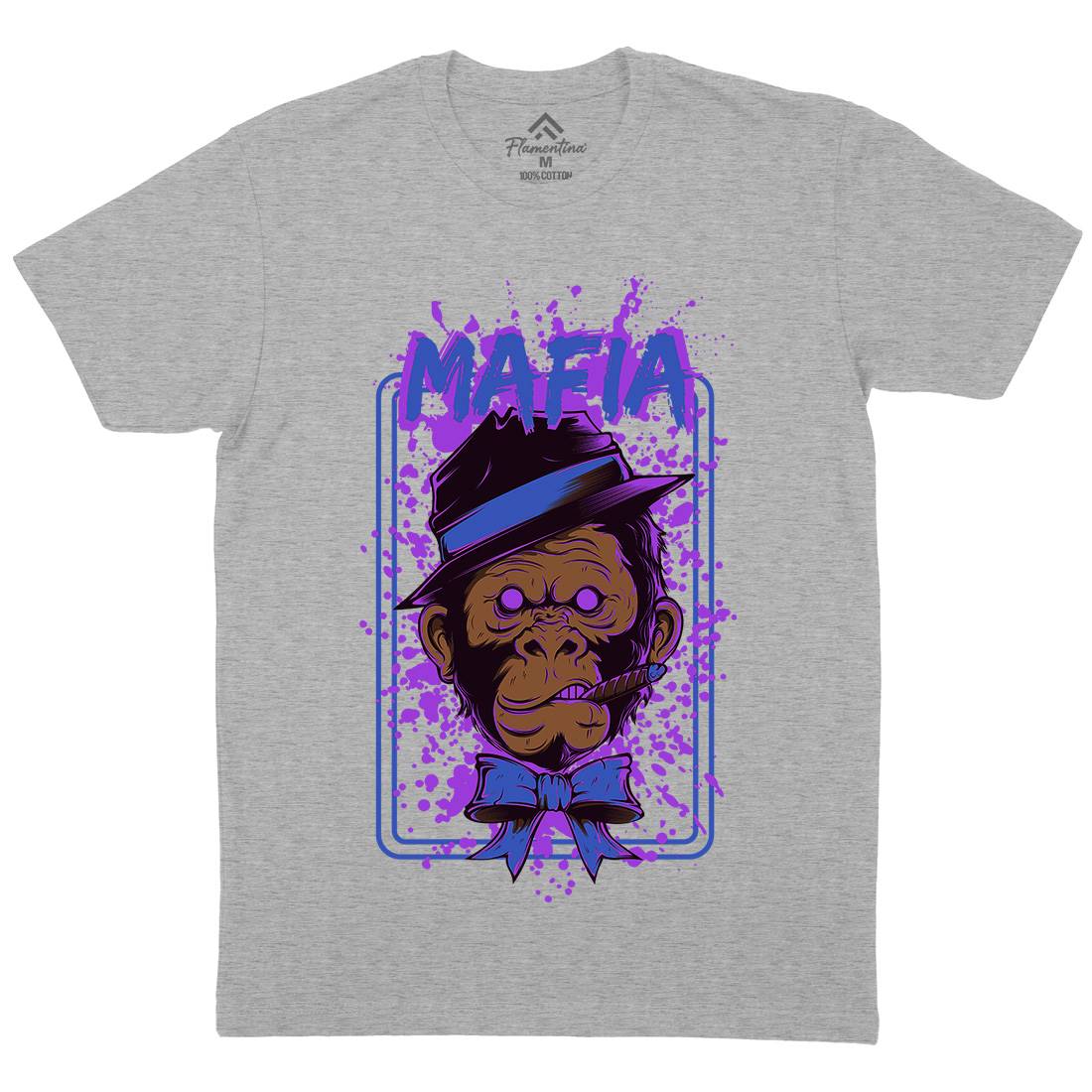 Mafia Ape Mens Organic Crew Neck T-Shirt Animals D857