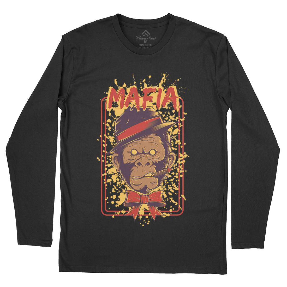Mafia Ape Mens Long Sleeve T-Shirt Animals D857