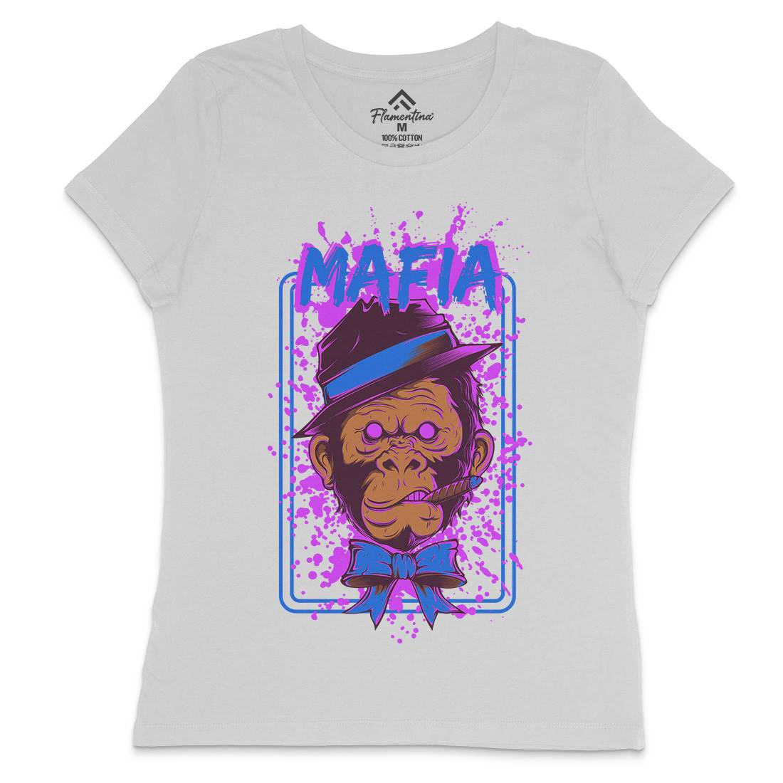 Mafia Ape Womens Crew Neck T-Shirt Animals D857