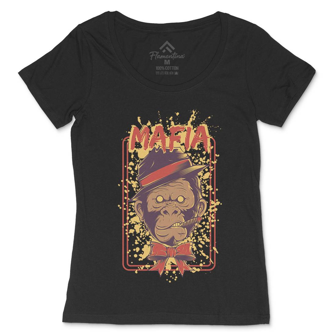 Mafia Ape Womens Scoop Neck T-Shirt Animals D857