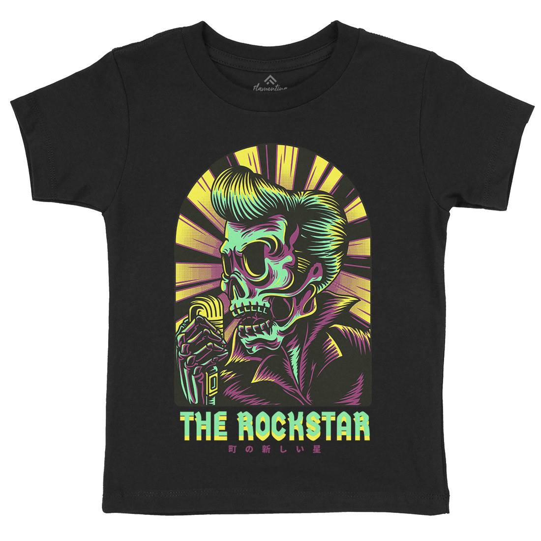 Rockstar Kids Organic Crew Neck T-Shirt Music D858