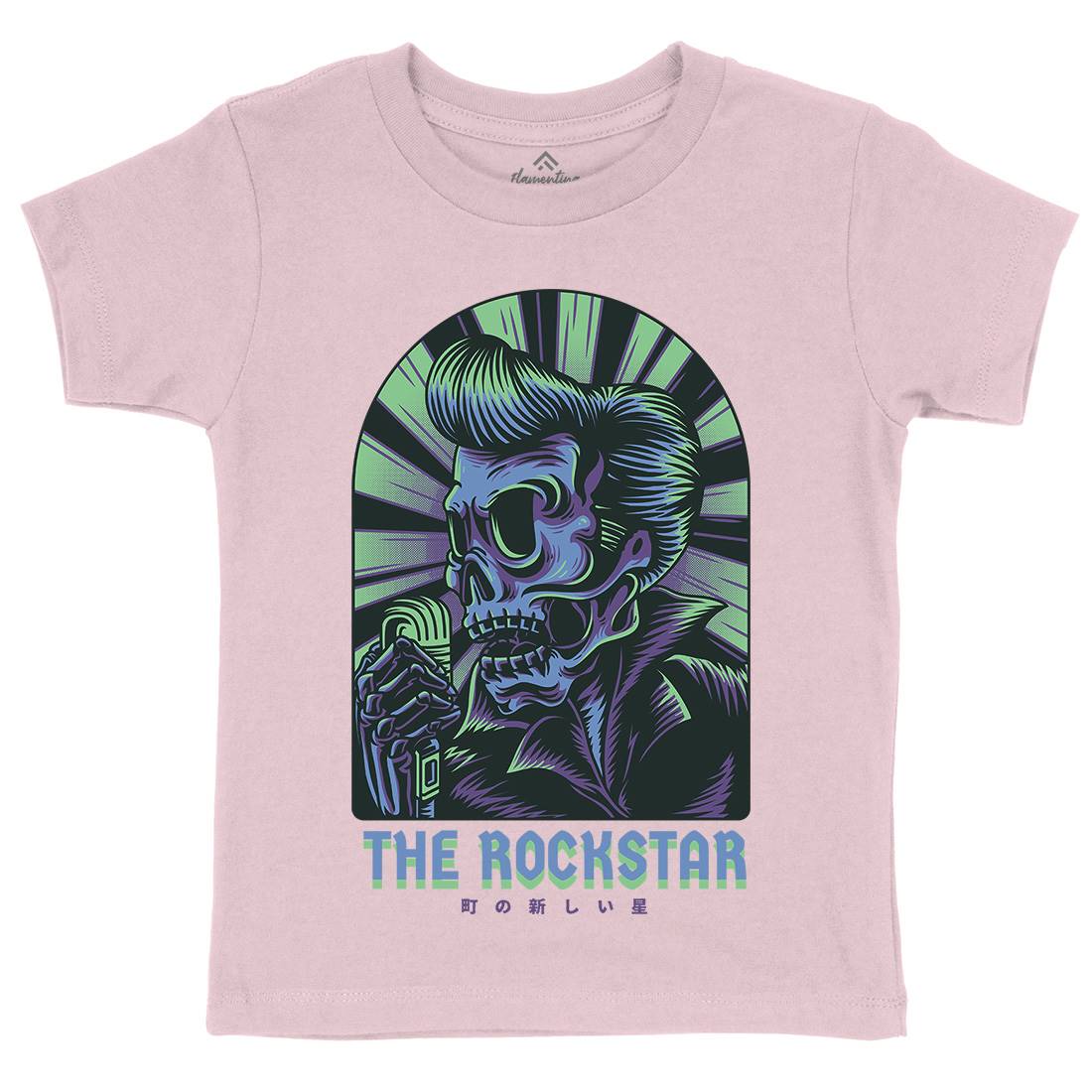 Rockstar Kids Organic Crew Neck T-Shirt Music D858