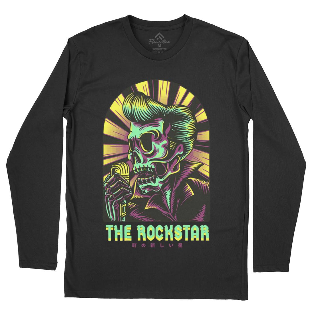 Rockstar Mens Long Sleeve T-Shirt Music D858