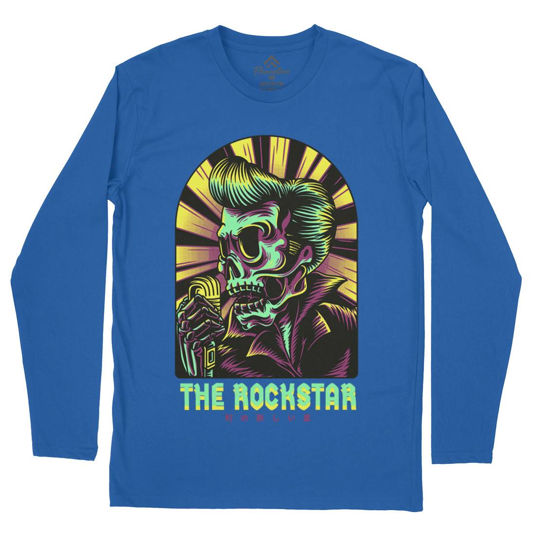 Rockstar Mens Long Sleeve T-Shirt Music D858