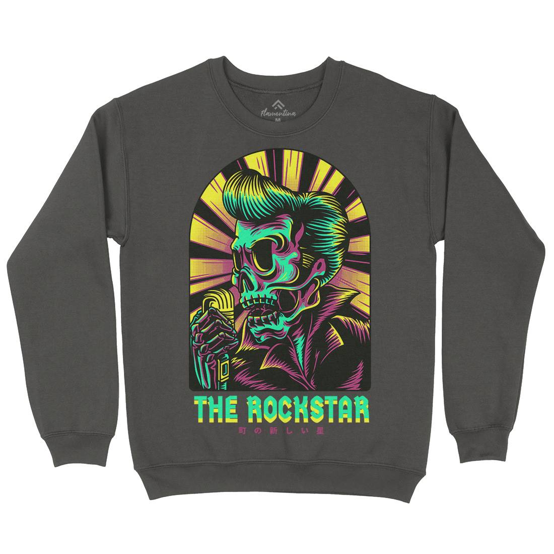 Rockstar Mens Crew Neck Sweatshirt Music D858