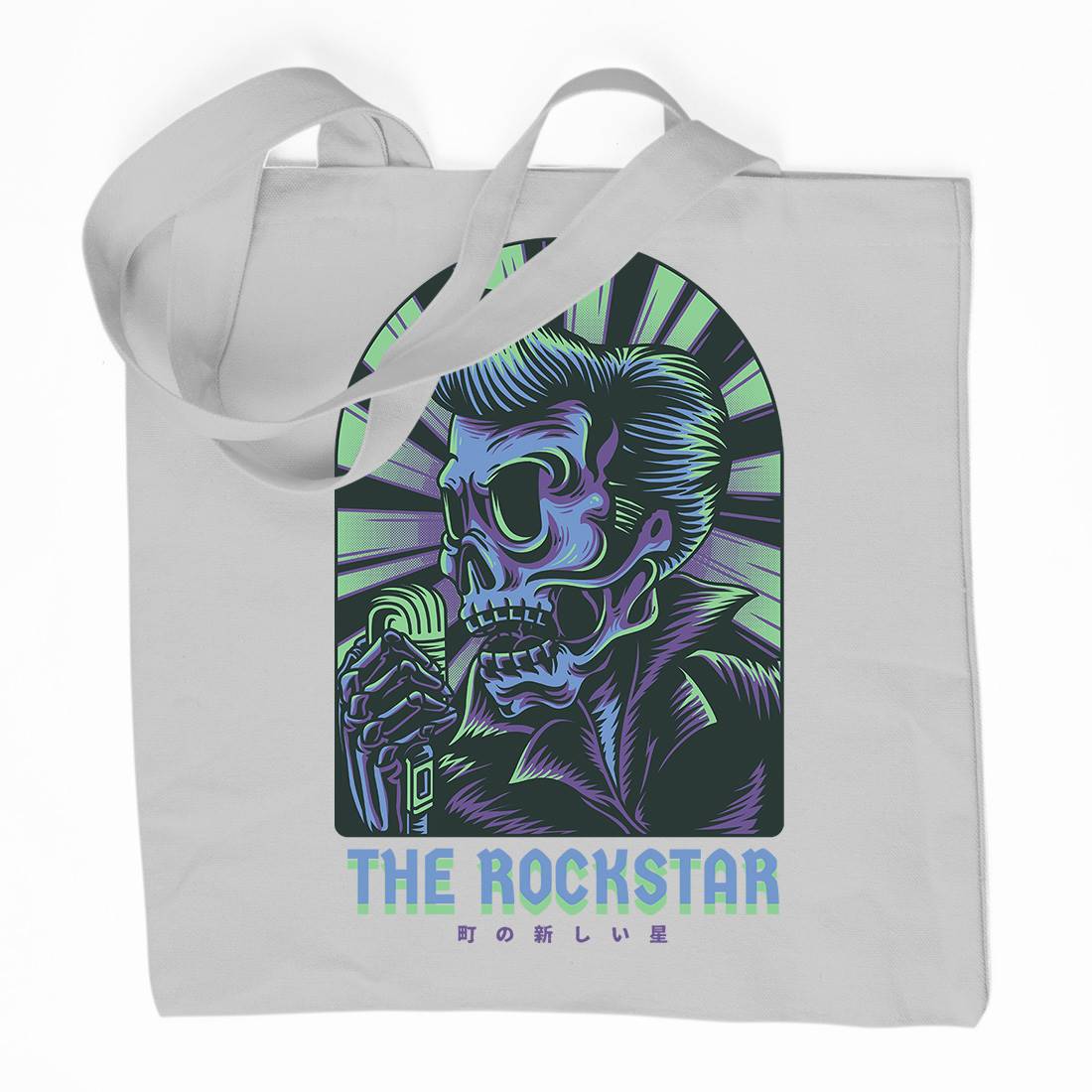 Rockstar Organic Premium Cotton Tote Bag Music D858
