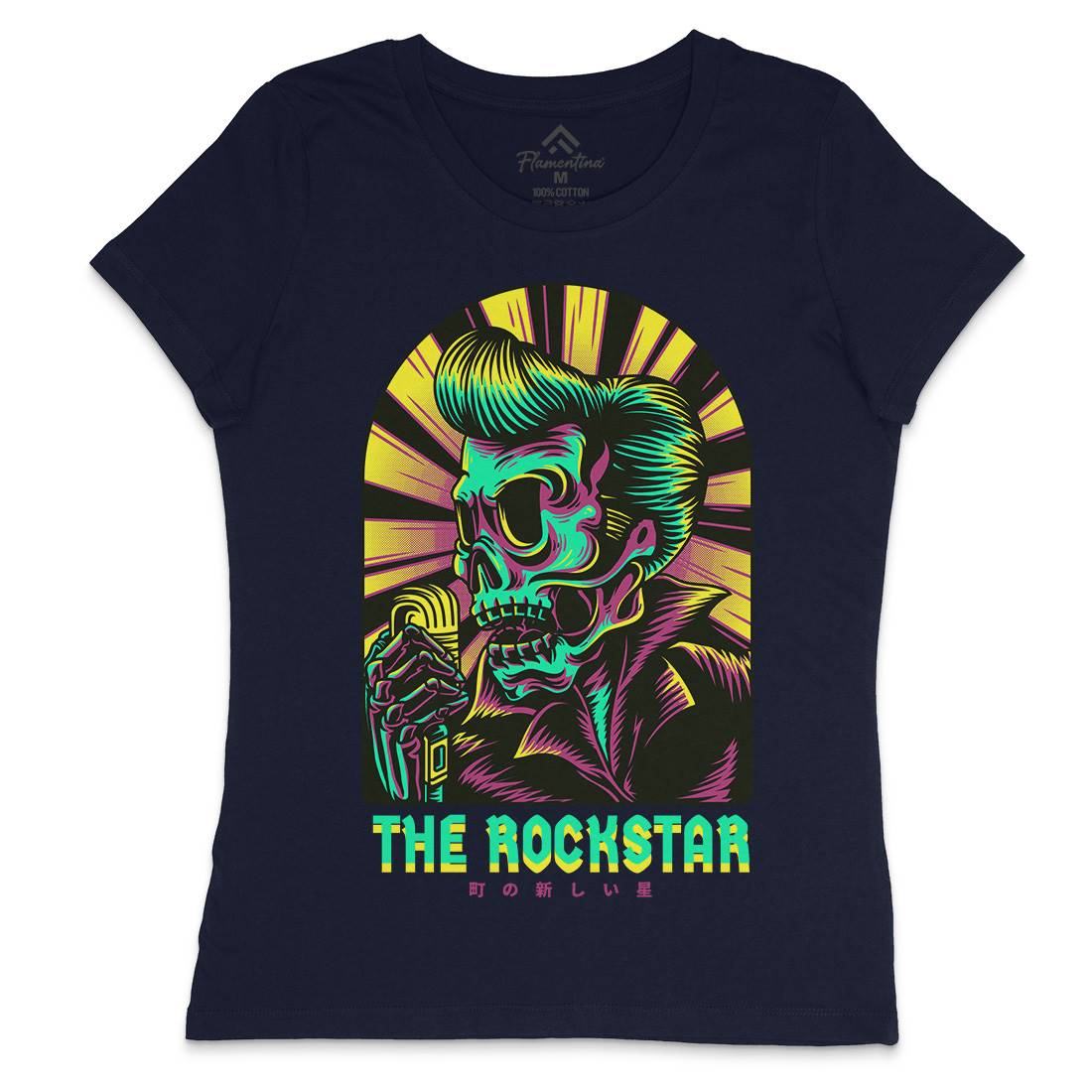 Rockstar Womens Crew Neck T-Shirt Music D858