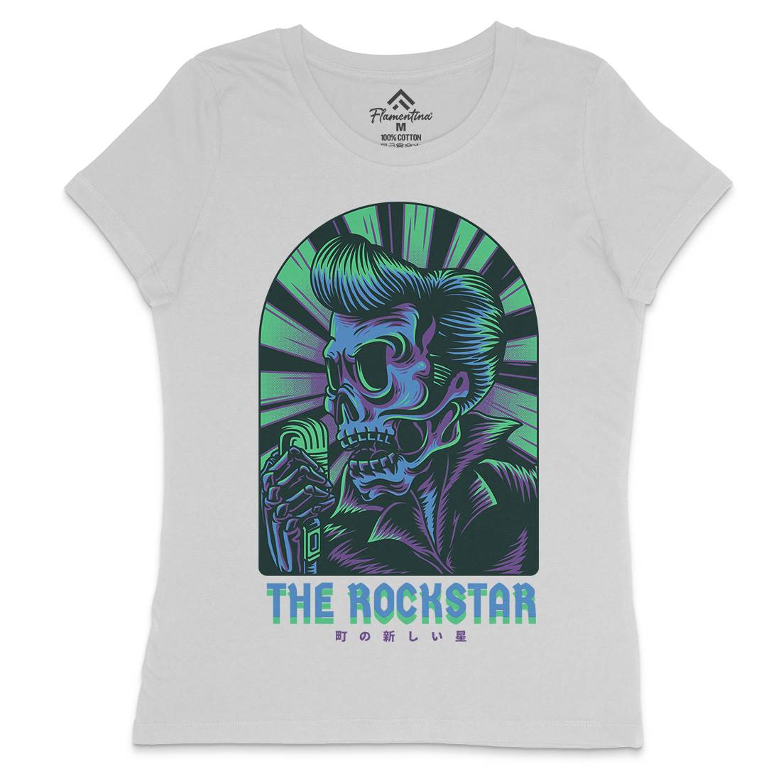 Rockstar Womens Crew Neck T-Shirt Music D858