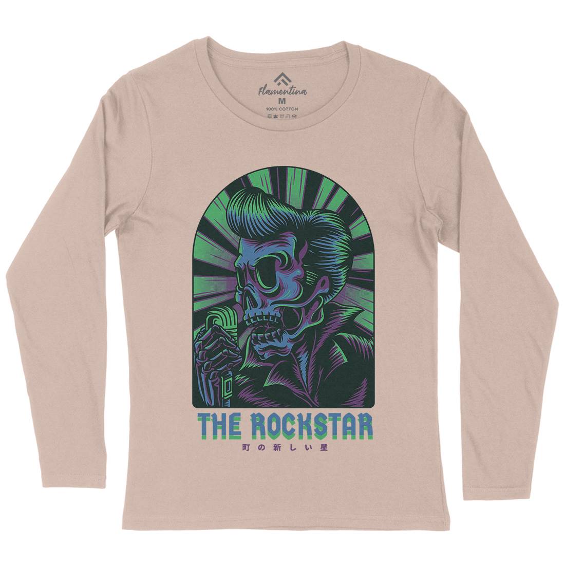 Rockstar Womens Long Sleeve T-Shirt Music D858
