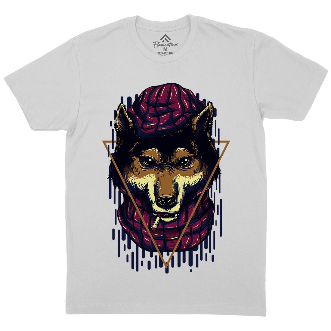 Wolf Hipster Mens Crew Neck T-Shirt Animals D859