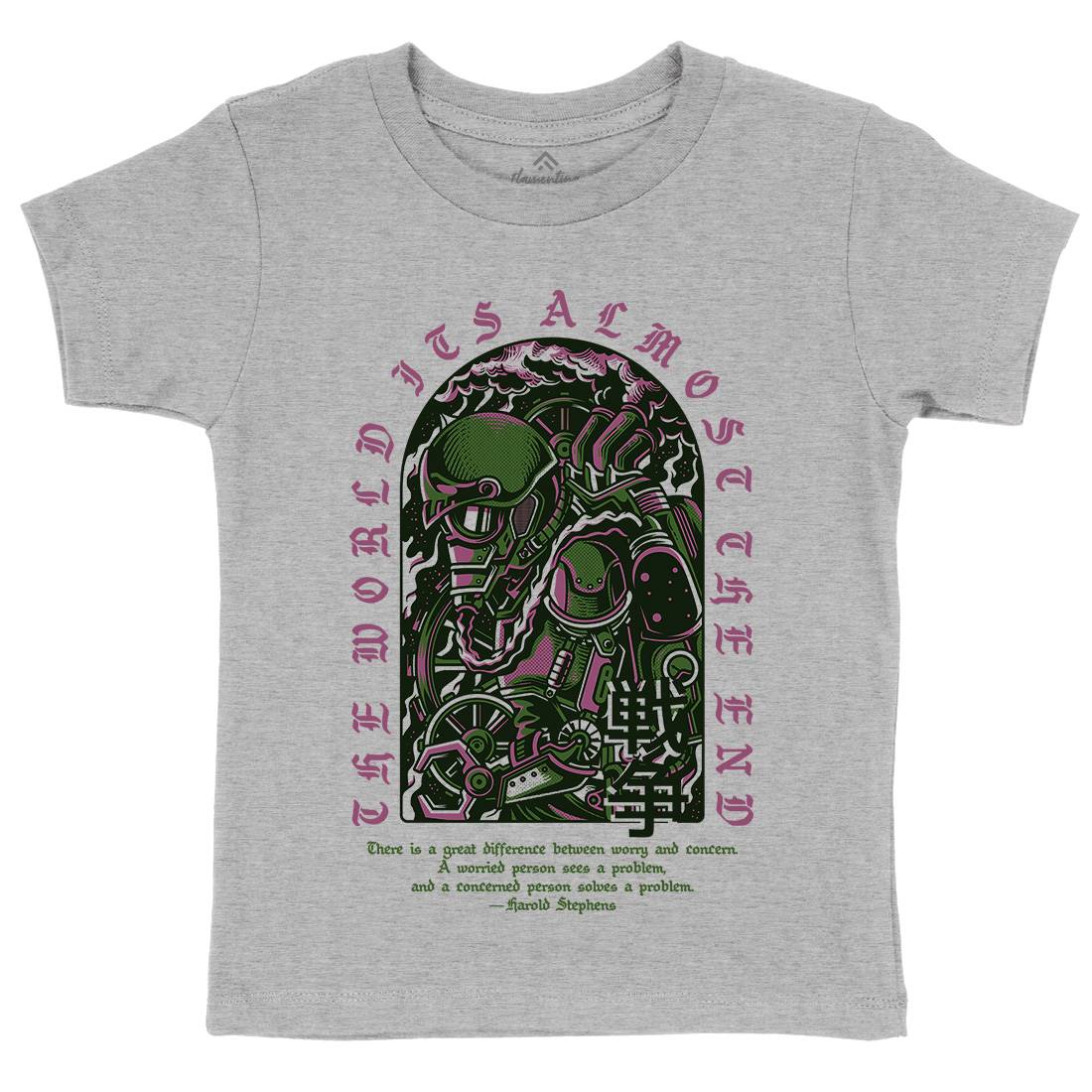 World End Kids Organic Crew Neck T-Shirt Horror D860