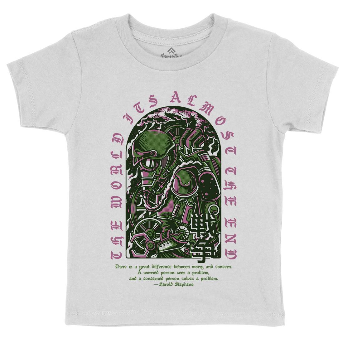 World End Kids Organic Crew Neck T-Shirt Horror D860