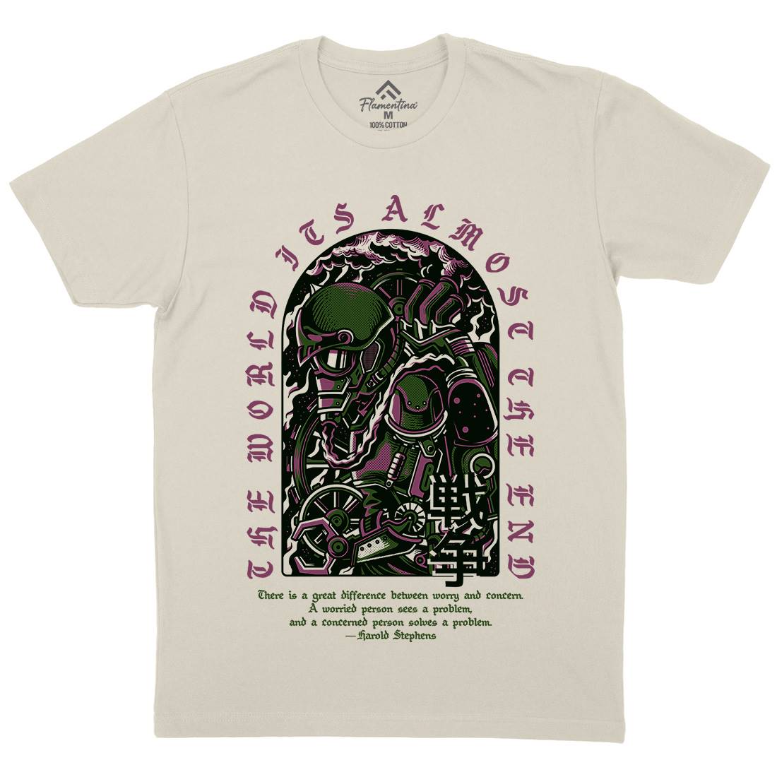 World End Mens Organic Crew Neck T-Shirt Horror D860