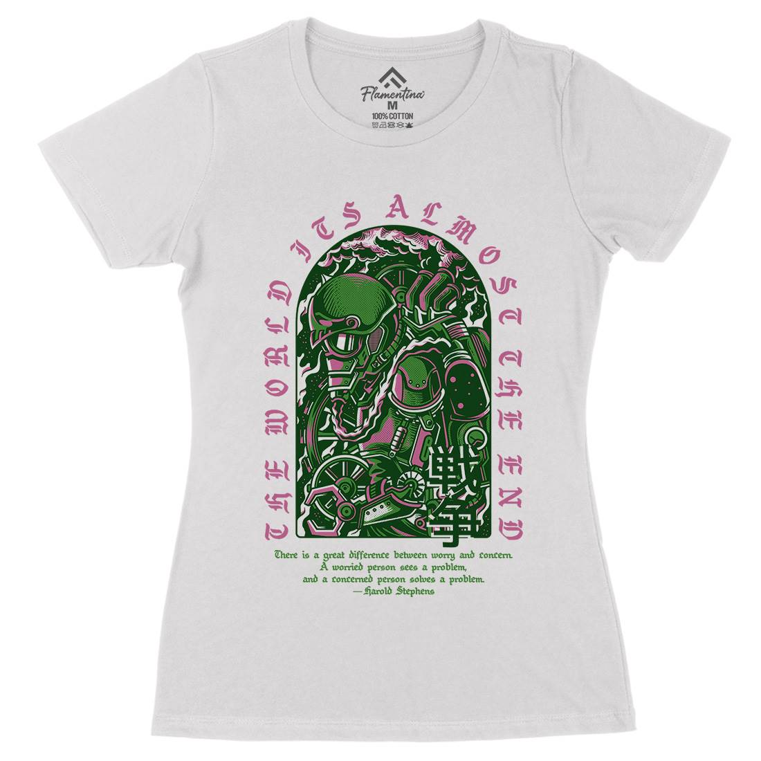 World End Womens Organic Crew Neck T-Shirt Horror D860