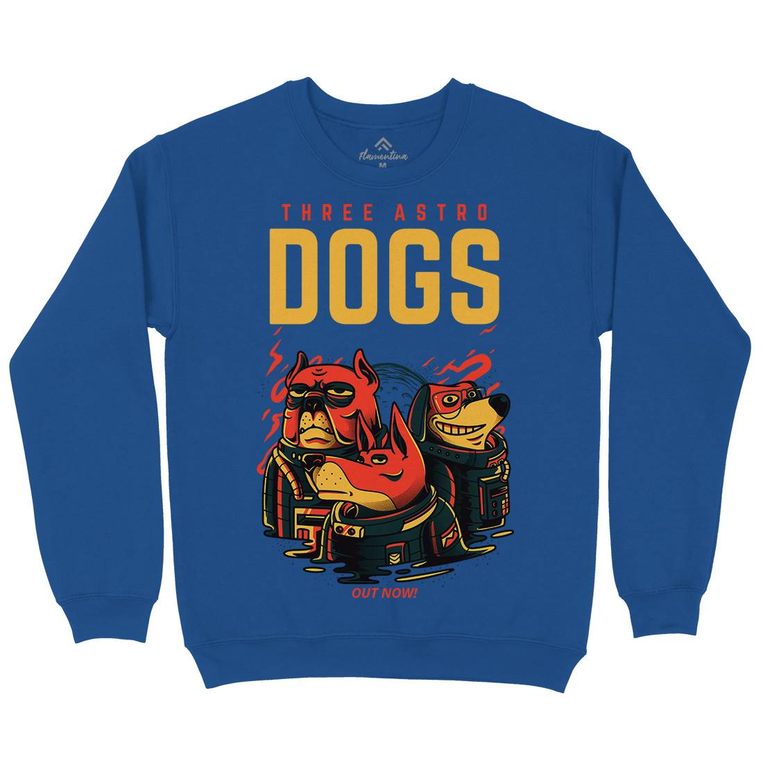 Three Astro Dogs Mens Crew Neck Sweatshirt Animals D861