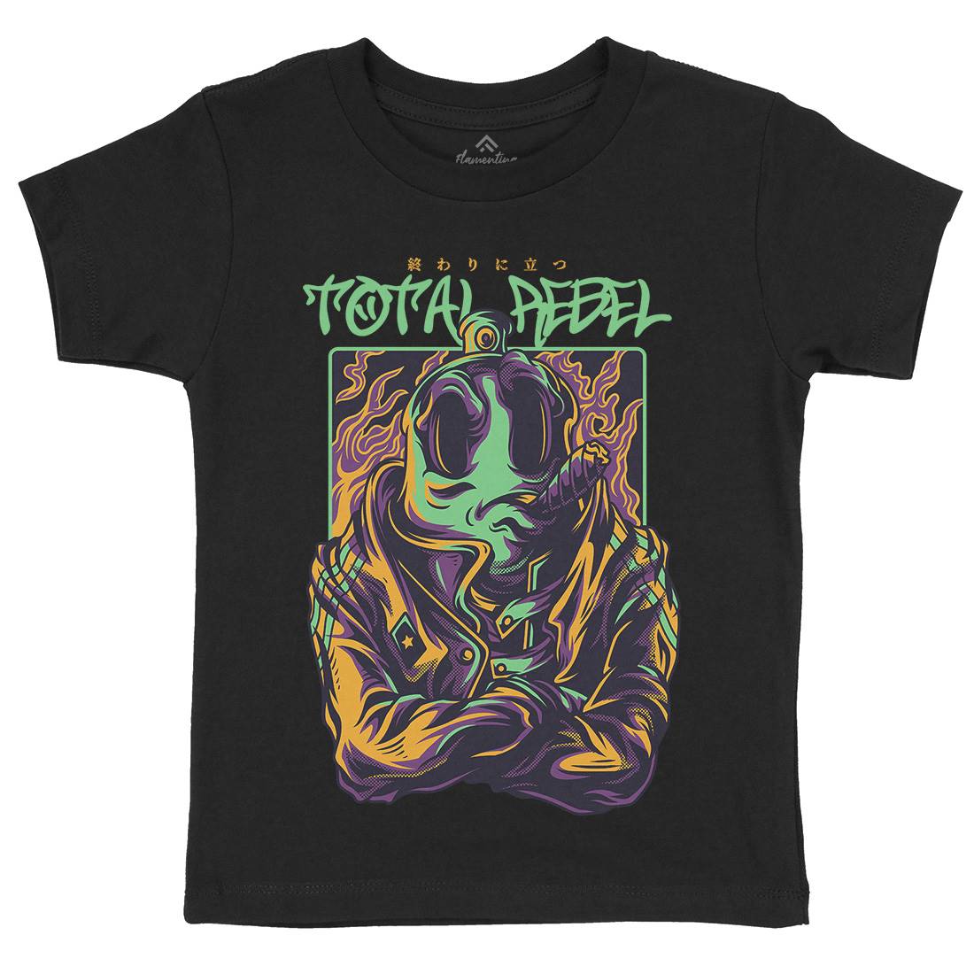 Total Rebel Kids Crew Neck T-Shirt Graffiti D863