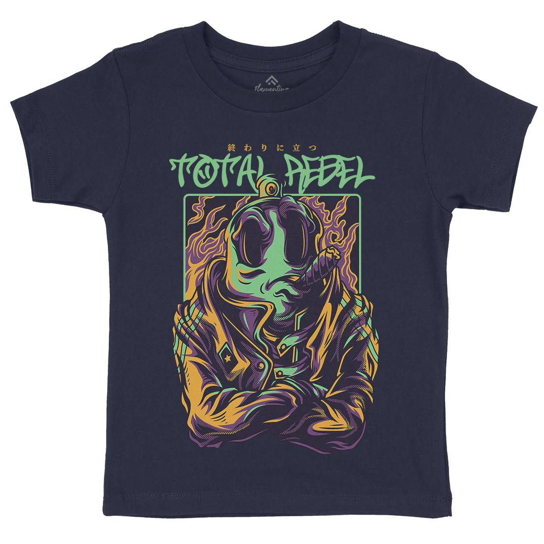 Total Rebel Kids Organic Crew Neck T-Shirt Graffiti D863