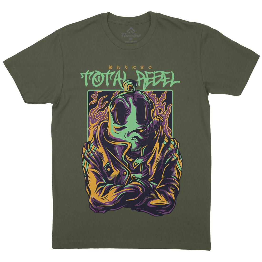 Total Rebel Mens Crew Neck T-Shirt Graffiti D863