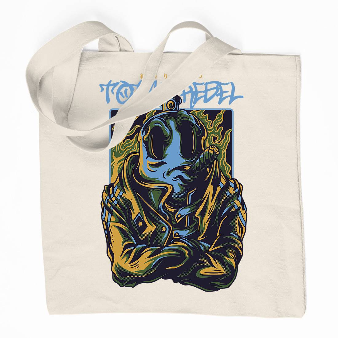 Total Rebel Organic Premium Cotton Tote Bag Graffiti D863