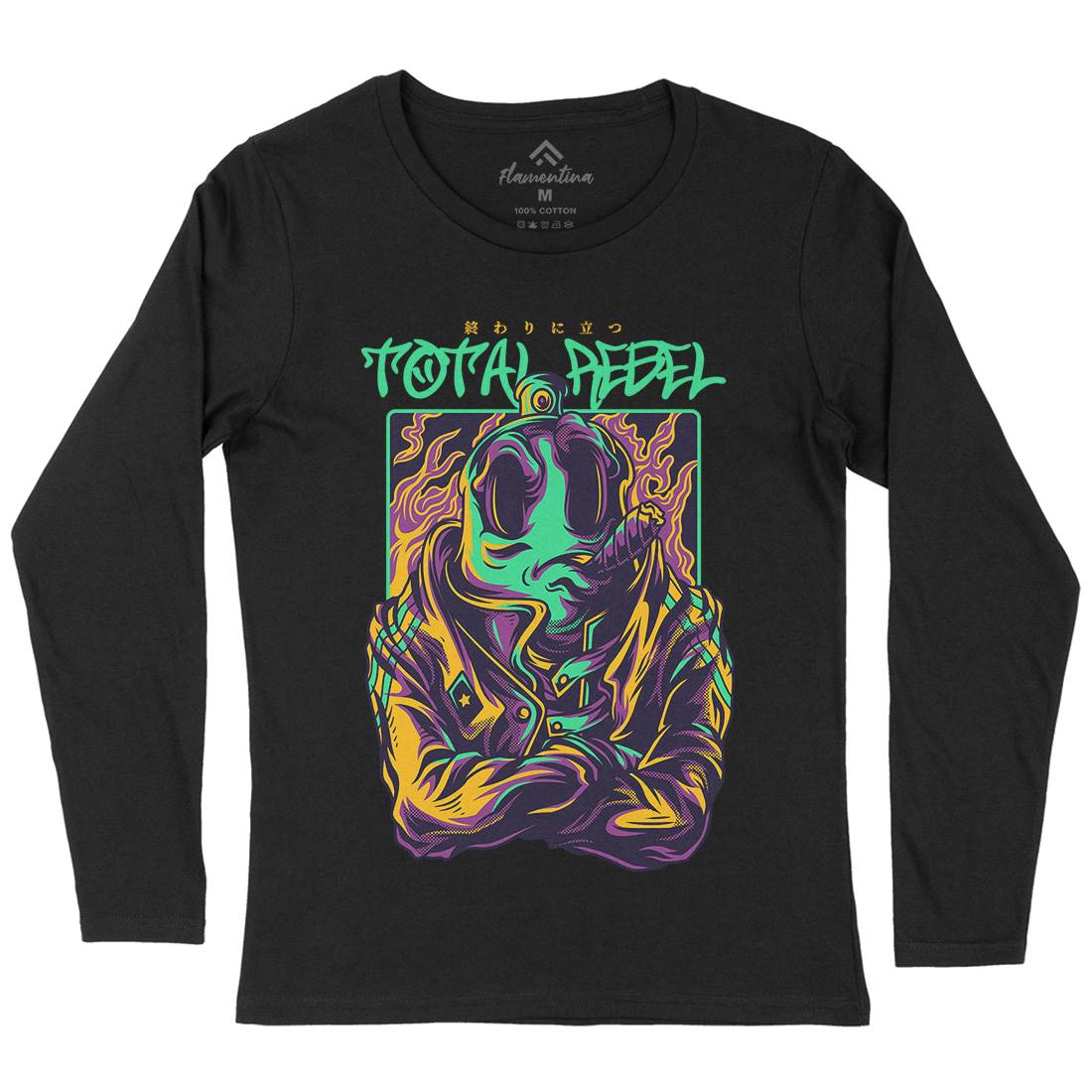 Total Rebel Womens Long Sleeve T-Shirt Graffiti D863
