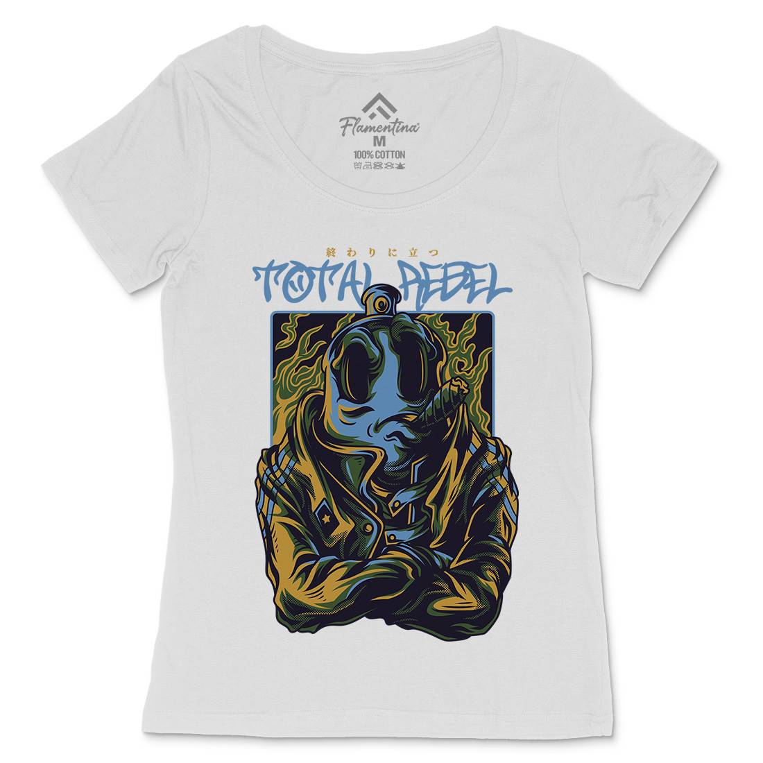Total Rebel Womens Scoop Neck T-Shirt Graffiti D863