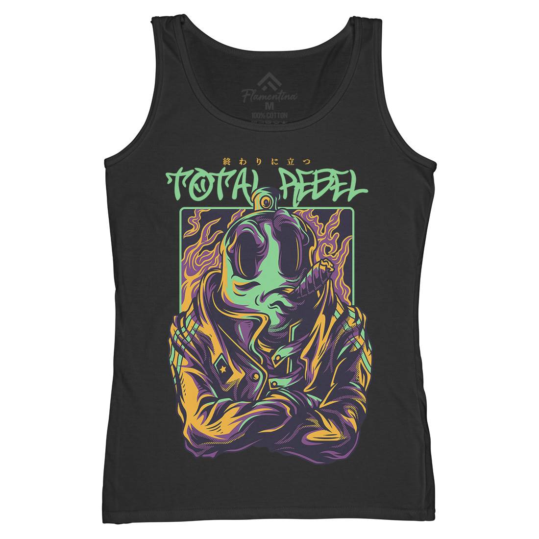 Total Rebel Womens Organic Tank Top Vest Graffiti D863