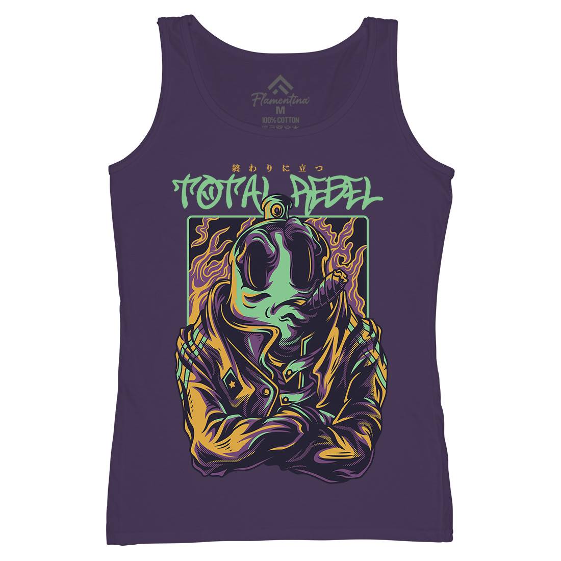 Total Rebel Womens Organic Tank Top Vest Graffiti D863