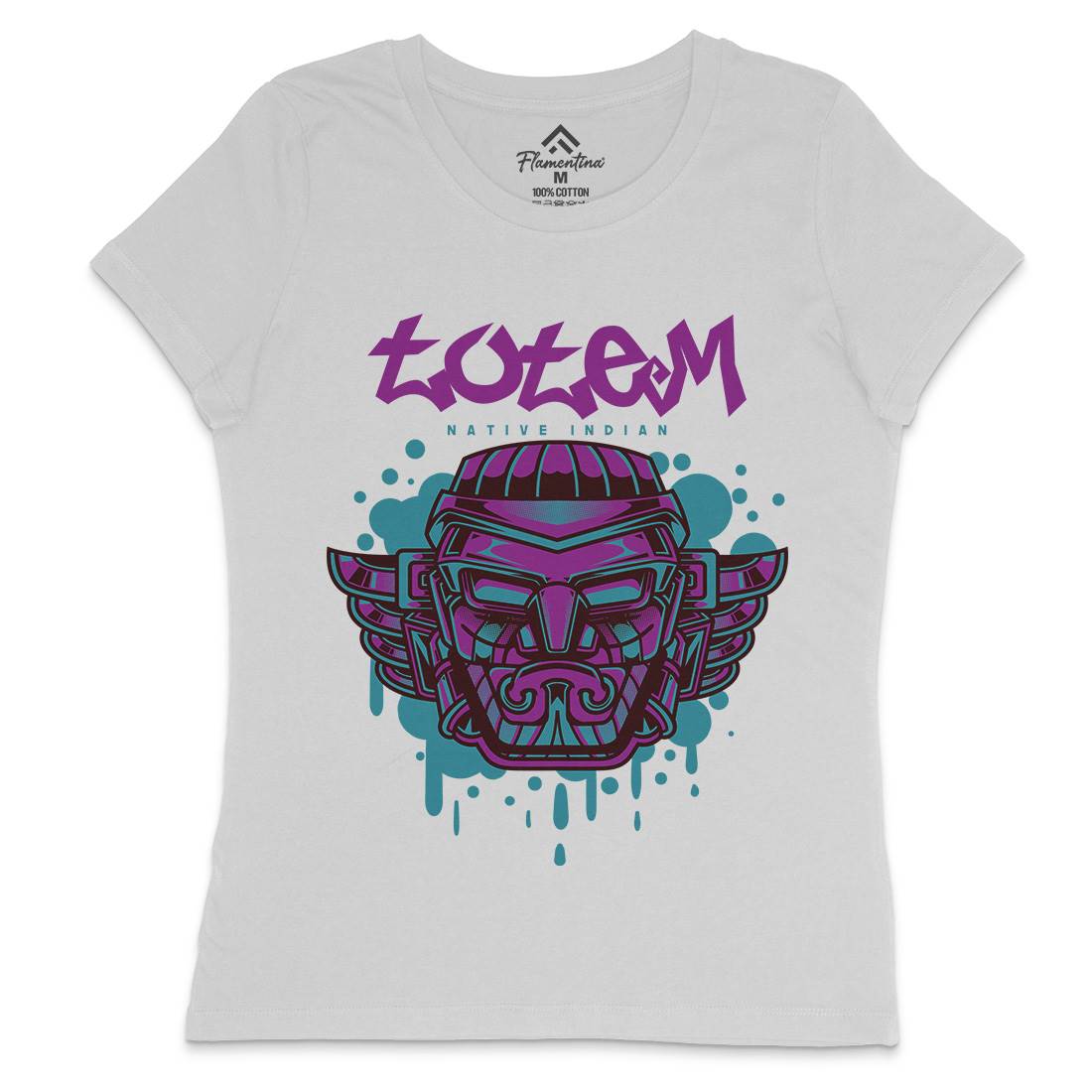 Totem Womens Crew Neck T-Shirt American D865