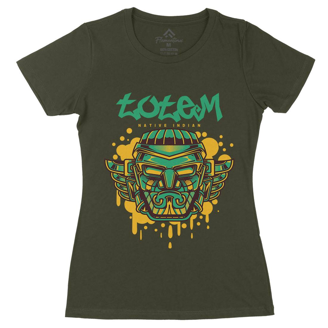 Totem Womens Organic Crew Neck T-Shirt American D865