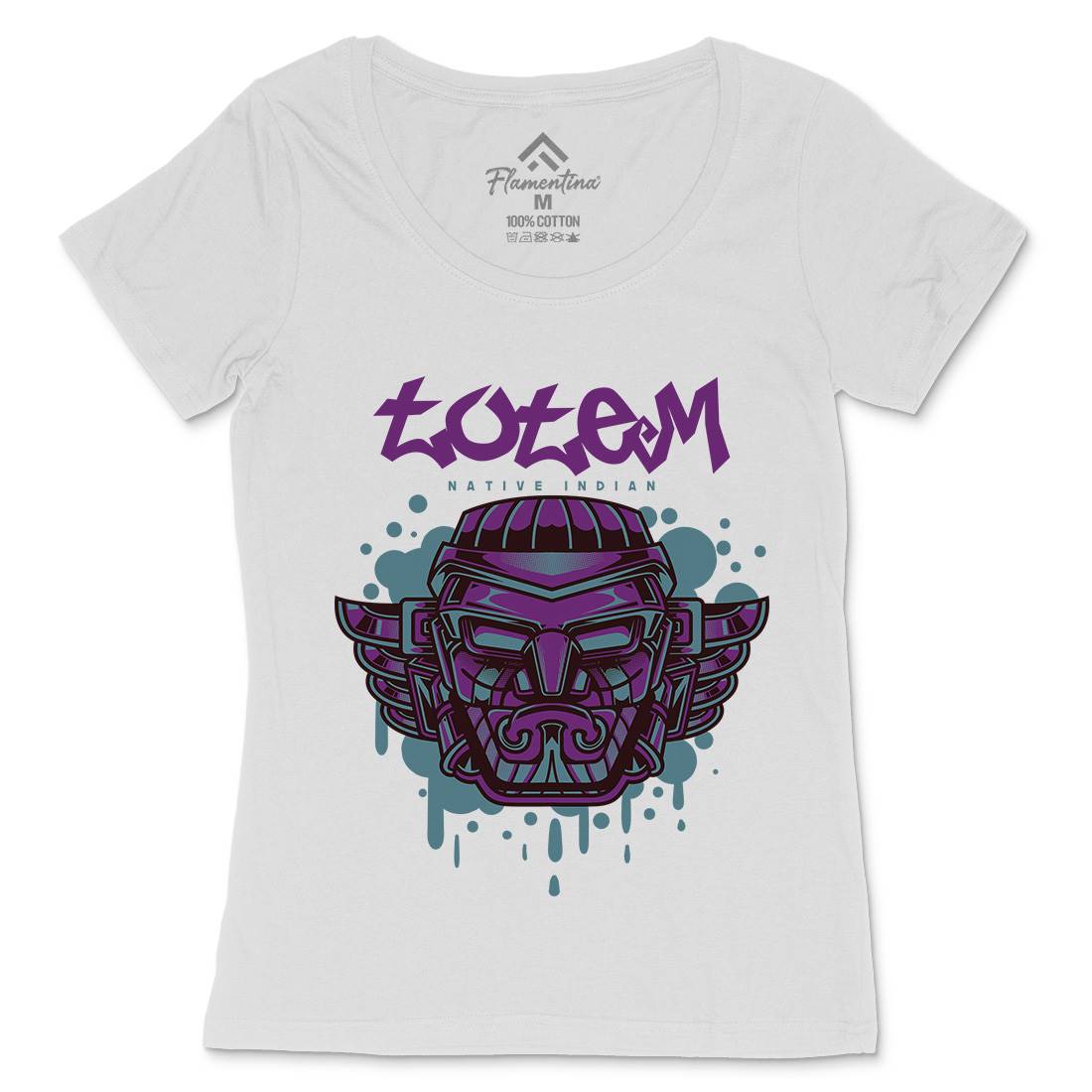 Totem Womens Scoop Neck T-Shirt American D865