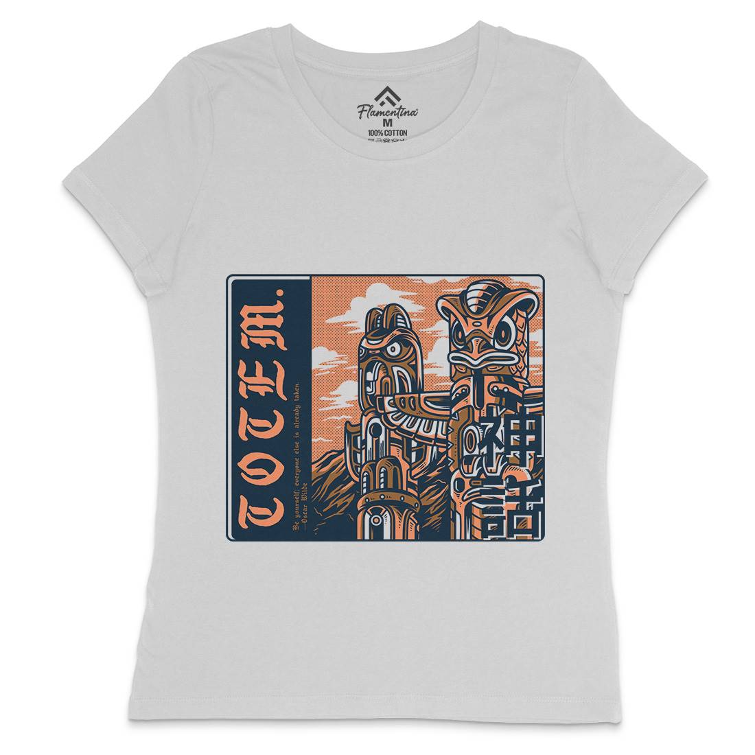 Totem Womens Crew Neck T-Shirt American D866