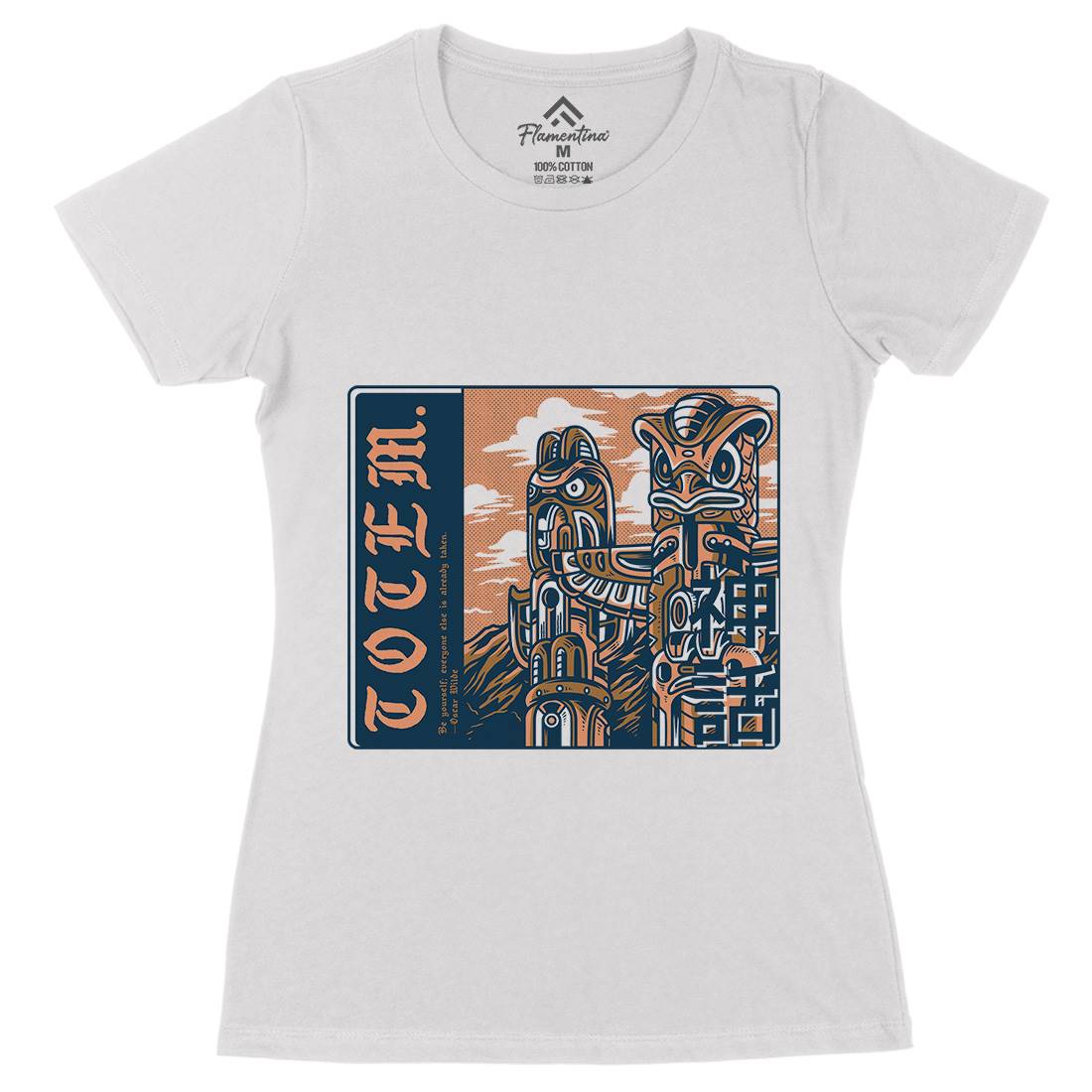 Totem Womens Organic Crew Neck T-Shirt American D866
